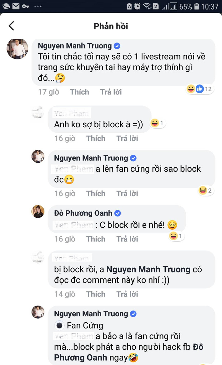 Quỳnh búp bê Phương Oanh lên mạng trút giận, ai ngờ lại được nam diễn viên vợ con đề huề chọc ngoáy-2