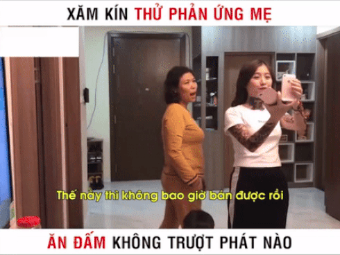 Clip: Gái xinh giả xăm kín người để troll mẹ và cái kết