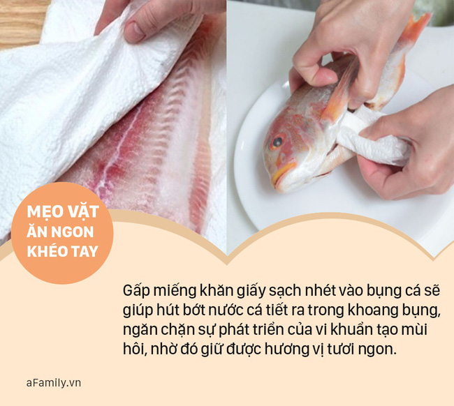 Chỉ dùng 1 tờ khăn giấy thôi cũng có thể khiến cá, thịt, rau củ tươi ngon hết nấc-2