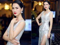 Anh Thư 'gây mê' với đầm ánh kim, xẻ tà