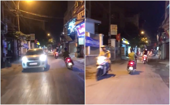 Clip chị ninja Lead” vừa đi vèo vèo vừa đánh võng, anh tài xế đi sau sợ hãi: Vợ ai thì ra đón về đi ạ”-2