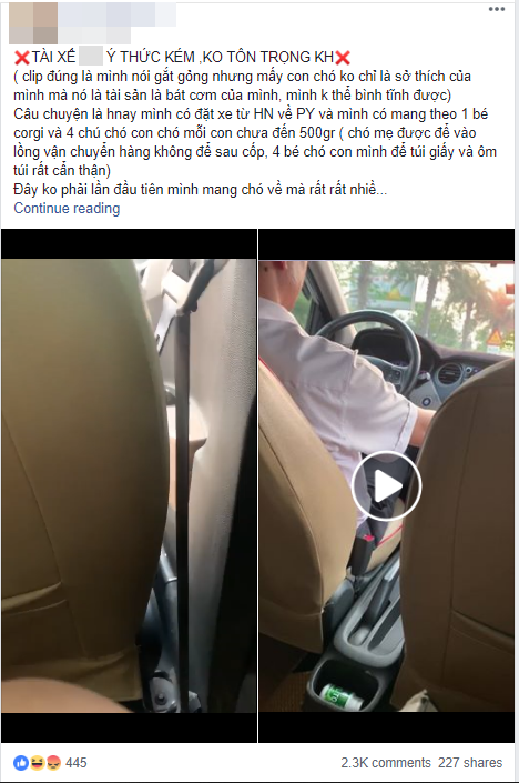 Chê chó hôi rình, tài xế taxi gọi bạn nhờ đổi xe liền bị nữ hành khách gay gắt: Chó của em toàn chó đắt tiền, ba chục triệu một con”-1