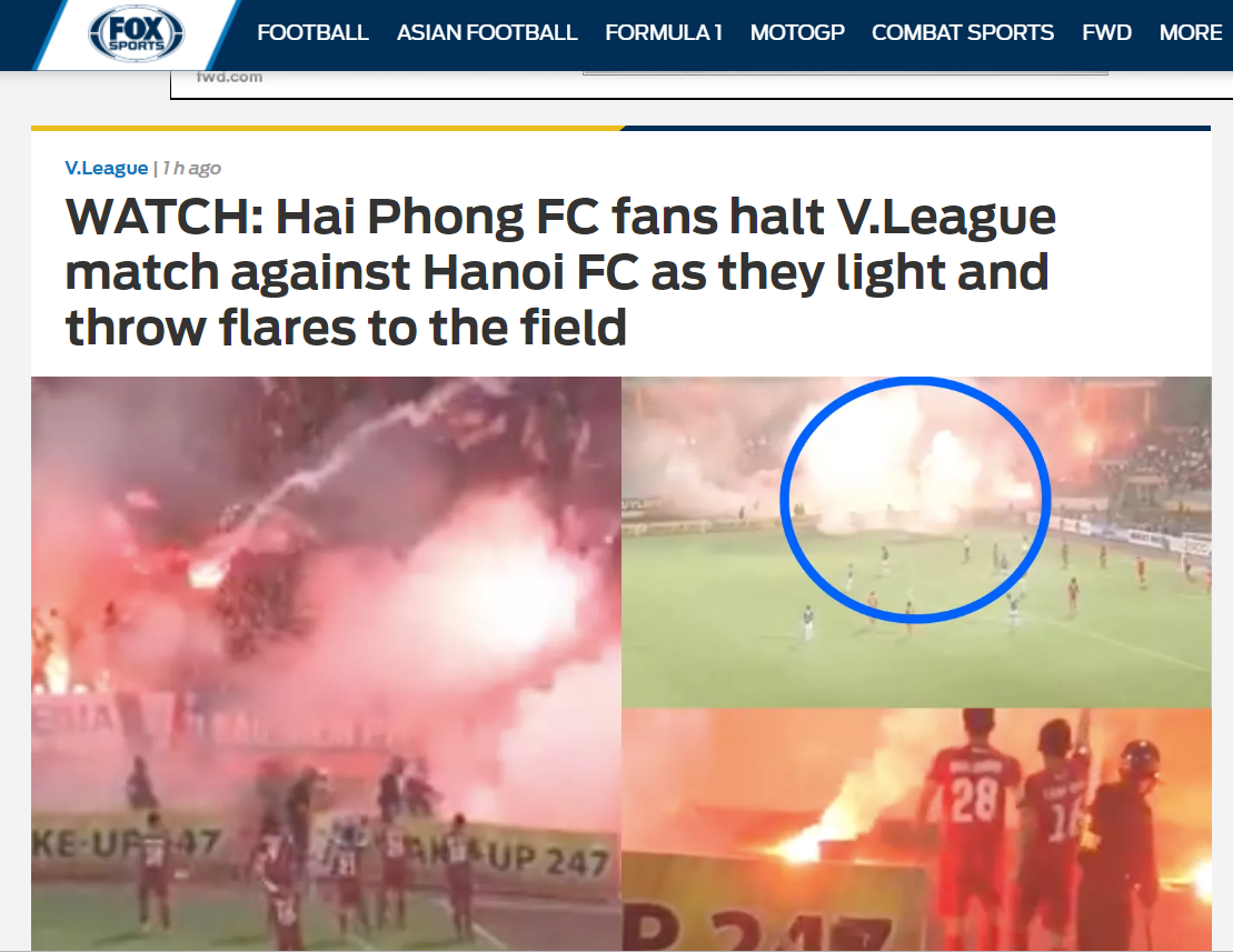 Báo thể thao hàng đầu châu Á sốc nặng, sợ hãi trước màn biến Hàng Đẫy thành biển lửa của CĐV Hải Phòng-2