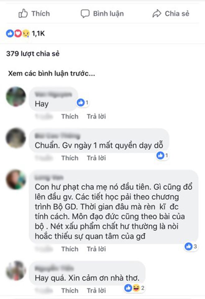 Thêm một bài thơ trách nhẹ phụ huynh đừng đổ hết lên đầu thầy cô, đừng coi thường nghề giáo-3
