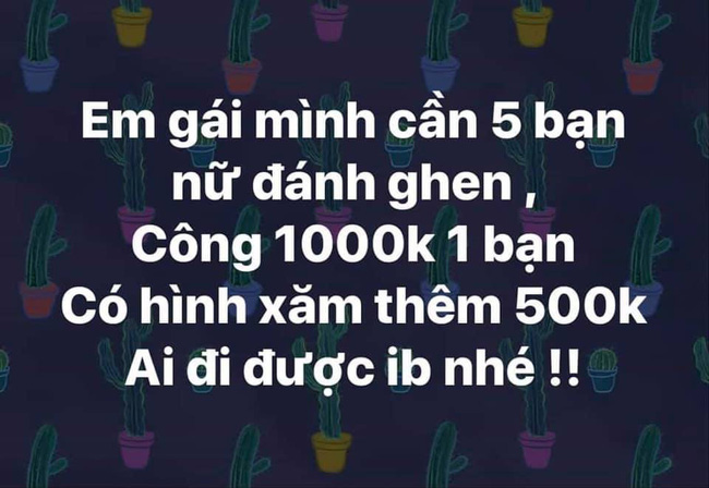 Thấy thông tin lập hội đi đánh ghen, xăm trổ được trả thêm 500k, chị em nô nức rủ nhau đi dự tuyển-1