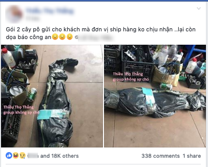 Gói hàng gửi cho khách nhưng bên giao hàng không dám nhận còn doạ báo công an, nhìn hình ảnh ai cũng hiểu lý do-1