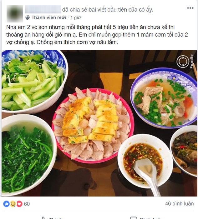 Vợ trẻ làm mâm cơm ngon lành ai cũng khen, nhưng tiết lộ số tiền lại khiến chị em dậy sóng-1