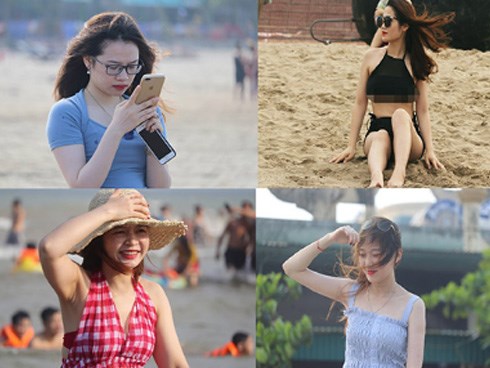Bãi biển Cửa Lò đốn tim du khách, hút hết hoa khôi ngày lễ