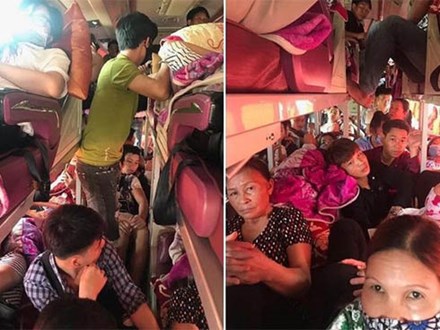 Bị nhồi nhét không thở nổi, hành khách dồn dập nhắn tin CSGT