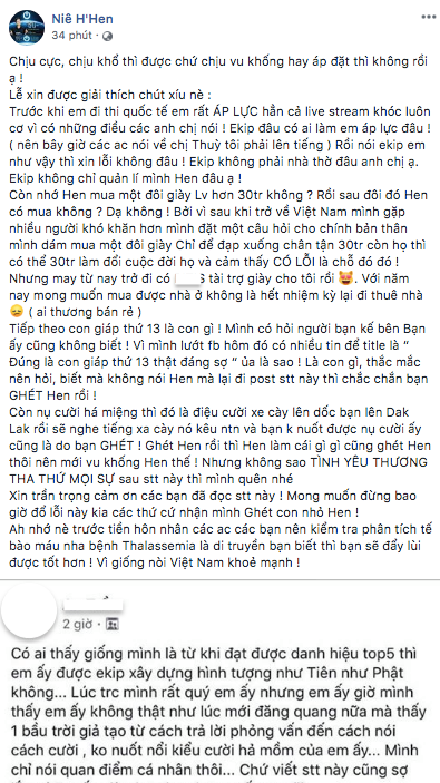 HHen Niê lên tiếng đáp trả khi bị chỉ trích giả tạo-1