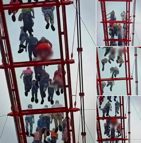 Sốc: Khách du lịch lo sợ vì bị chụp lén từ dưới lên khi đi ngang cầu kính Mộc Châu-2