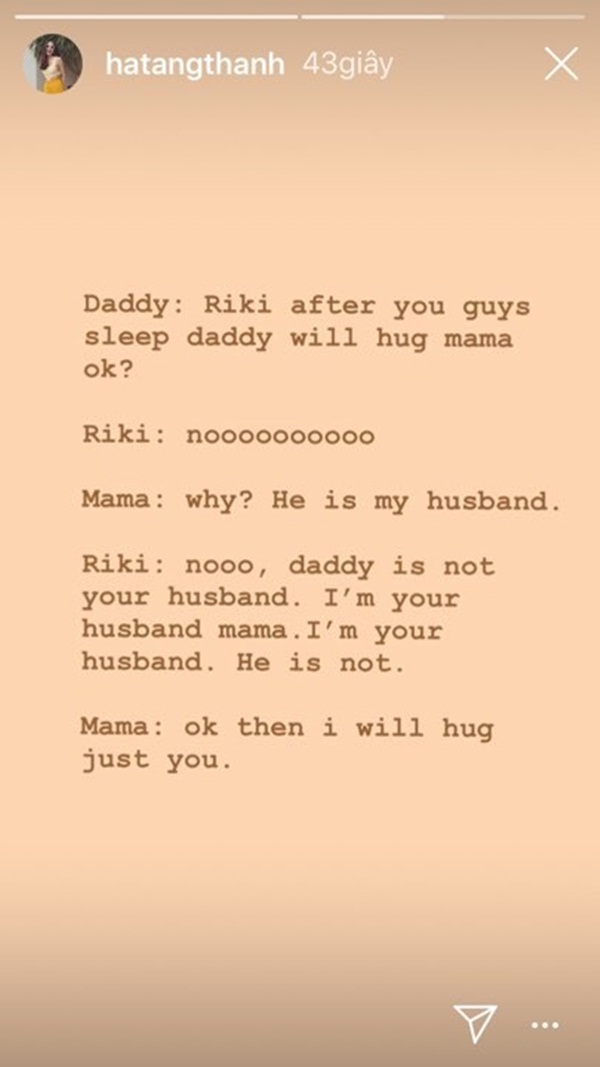 Mẹ bỉm sữa Hà Tăng và câu chuyện hài hước về sự tranh cướp cái ôm giữa chồng và con trai-1