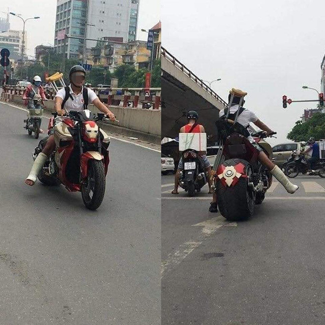 Xuất hiện trên chiếc xe đặc biệt, cách điều khiển của người đàn ông càng gây chú ý-1