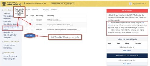 Cách thức xác nhận nhập học trực tuyến vào lớp 10 tại Hà Nội-3