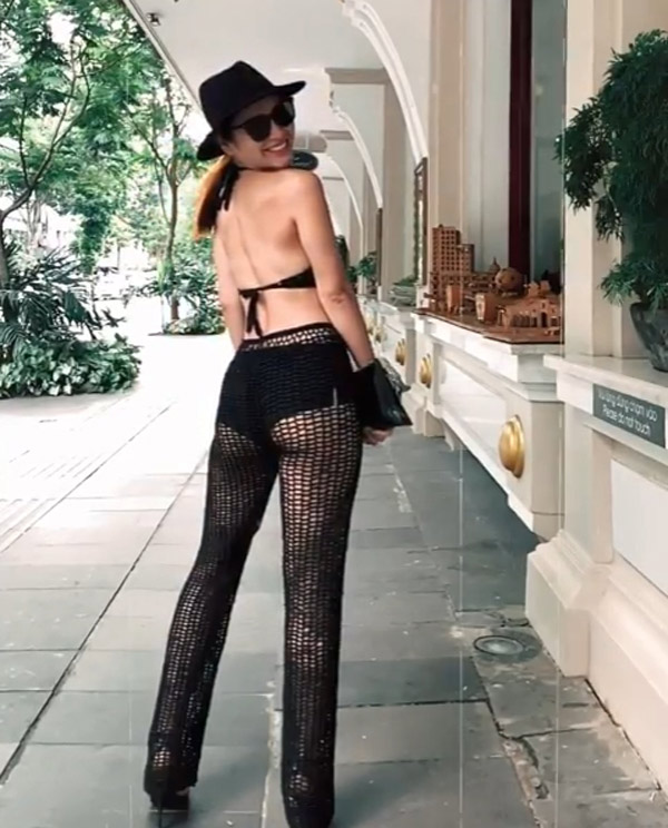 Phương Trinh Jolie gây choáng khi mặc bikini xuống phố vì thời tiết quá nóng-4