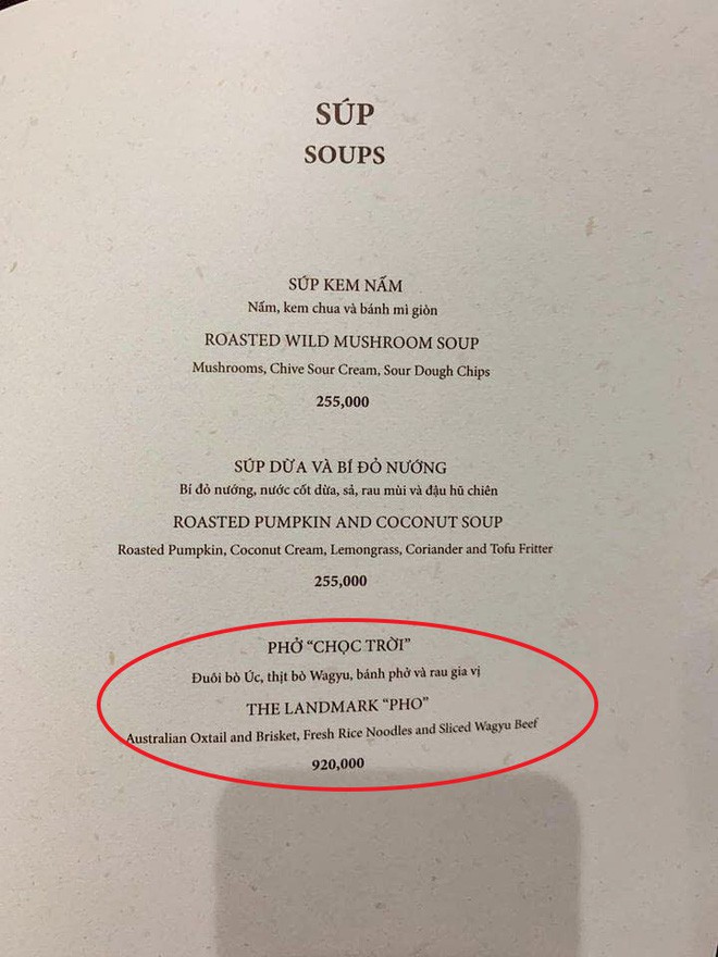 Đã có người dám thử phở 920k và đây là nhận xét sau khi ăn bát phở chọc trời-1