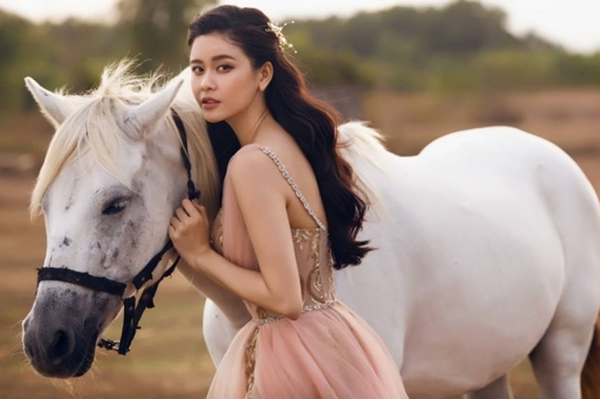 Nữ thần Trương Quỳnh Anh gợi cảm và cuốn hút bên bạch mã-7