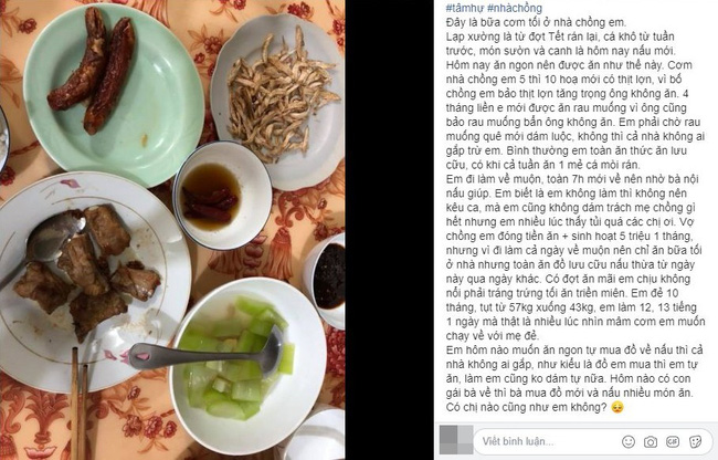 Mâm cơm nhà chồng để phần chẳng đến nỗi, nhưng chị em vẫn phẫn nộ khi nghe nàng dâu tiết lộ bí mật phía sau-1