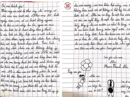 Muốn mượn điện thoại thông minh của mẹ mang đến trường, cô bé lớp 7 viết tâm thư 