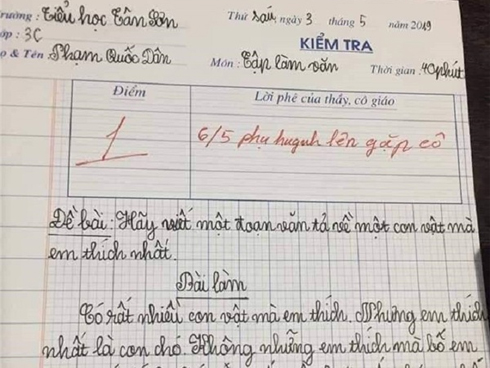 Cạn lời với cậu học sinh dùng bút tàng hình làm bài kiểm tra, bảo thầy tự soi đi mà chấm điểm-5