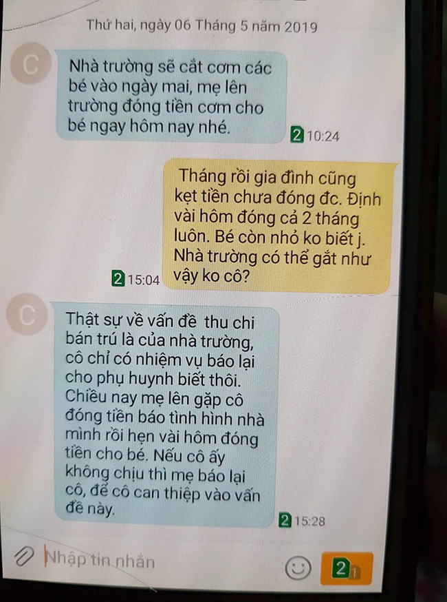 Nợ tiền ăn của con 1 tháng nên bị trường dọa cắt cơm trưa, mẹ trẻ tố cô giáo nhắn tin quá gắt, ai ngờ bị chị em mắng ngược-2