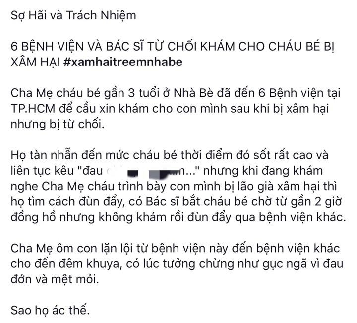 Bị tố từ chối khám bé 3 tuổi nghi bị xâm hại, lãnh đạo Bệnh viện Từ Dũ lên tiếng-1