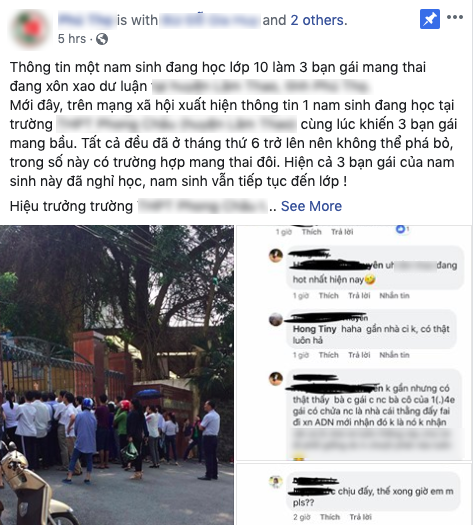 Vụ nam sinh lớp 10 nghi làm 4 bạn gái mang thai: Chỉ quan hệ với một em và mới sinh con trai tại Phú Thọ-1