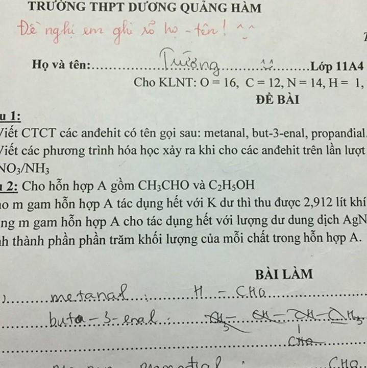 Học sinh và những lần mất não ở phòng thi quên luôn cả tên mình-7