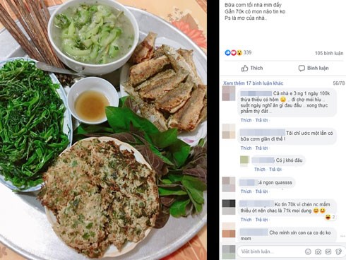 Khoe mâm cơm cho 5 người chỉ mất 70k, mẹ trẻ vẫn bị chị em nhắc khéo vì bát nước chấm
