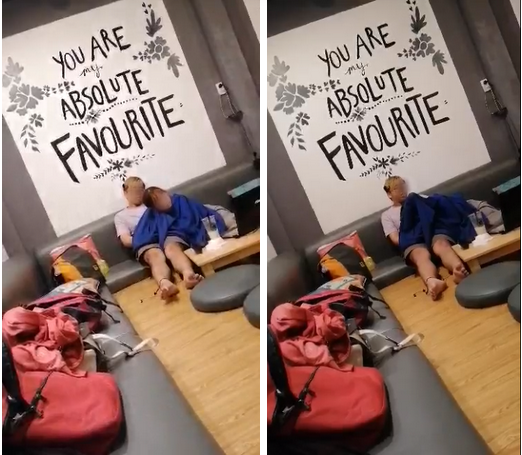 Sốc: Thêm một cặp đôi trùm áo khoác để làm chuyện nhạy cảm ngay tại quán trà sữa-2