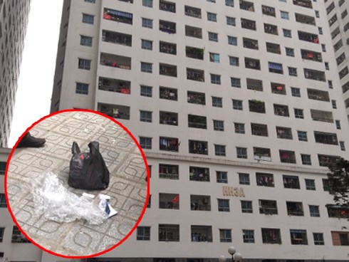 Túi rác bị ném từ tầng 36 chung cư HH Linh Đàm xuống sân, bé trai 4 tuổi thoát nạn trong gang tấc