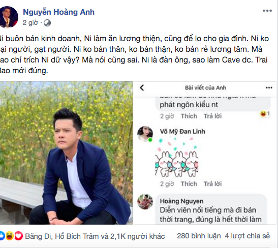 Diễn viên Hoàng Anh nói gì khi bị nhận xét hết thời làm cave?-2