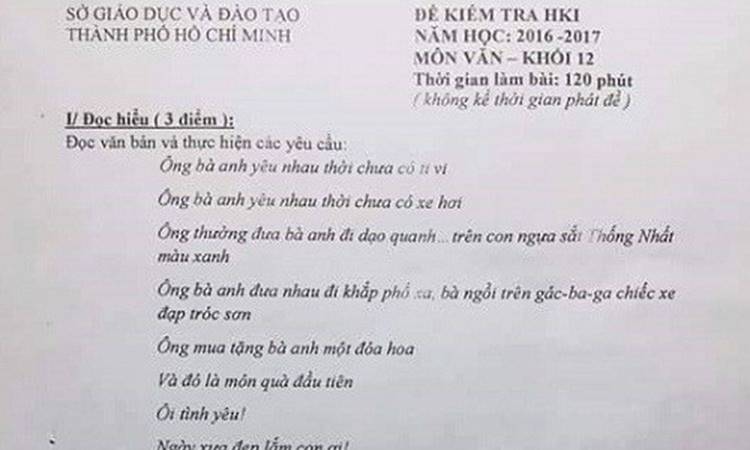 Xuất hiện đề Văn siêu thách thức chỉ có... một dấu chấm, học sinh hoang mang 1 thì dân mạng hoang mang 10-2