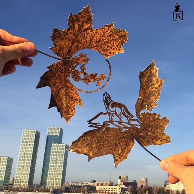 Lá rụng ở Kazakhstan lại biến thành cả bầu trời nghệ thuật-11