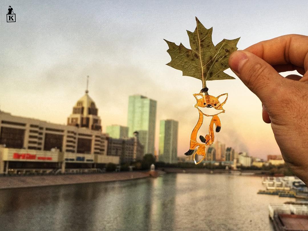 Lá rụng ở Kazakhstan lại biến thành cả bầu trời nghệ thuật-4