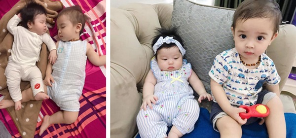 So ảnh Sữa - Sam với chính mình ngày bé, vợ chồng Hằng Túi cũng phải ngạc nhiên vì 2 nhóc y hệt bản sao mini của bố mẹ-7