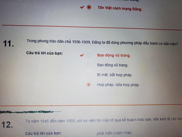 Nhiều câu trong đề ôn thi Sử vào lớp 10 của Sở GD&ĐT Hà Nội sai đáp án-1