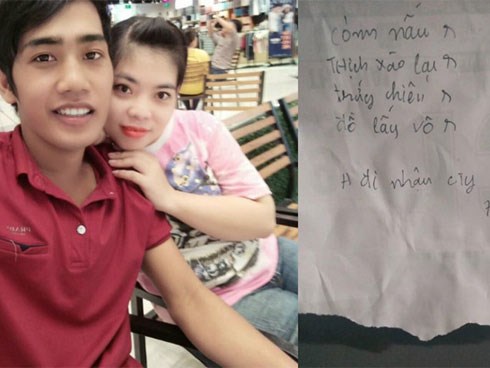 Trước khi đi nhậu, chồng để lại giấy dặn vợ, nội dung bên trong khiến bao người ghen tỵ