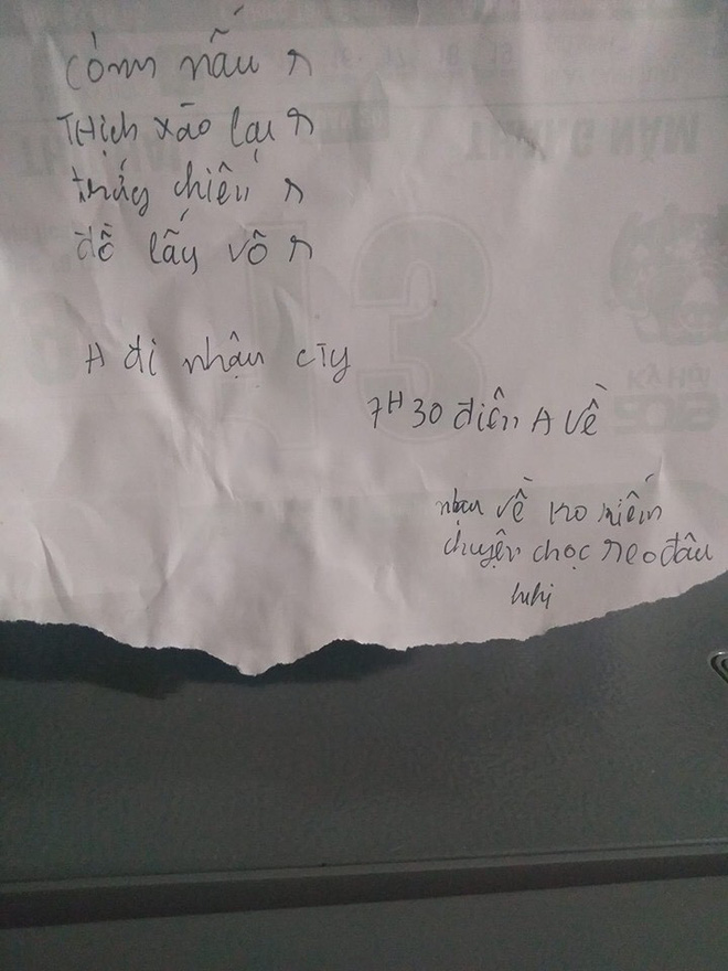 Trước khi đi nhậu, chồng để lại giấy dặn vợ, nội dung bên trong khiến bao người ghen tỵ-1