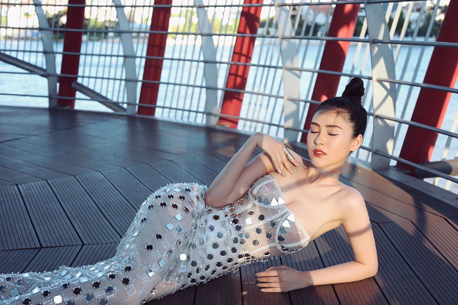 Á hậu Lý Kim Thảo bị cháy da khi chụp hình suốt 5 tiếng dưới trời nắng-11