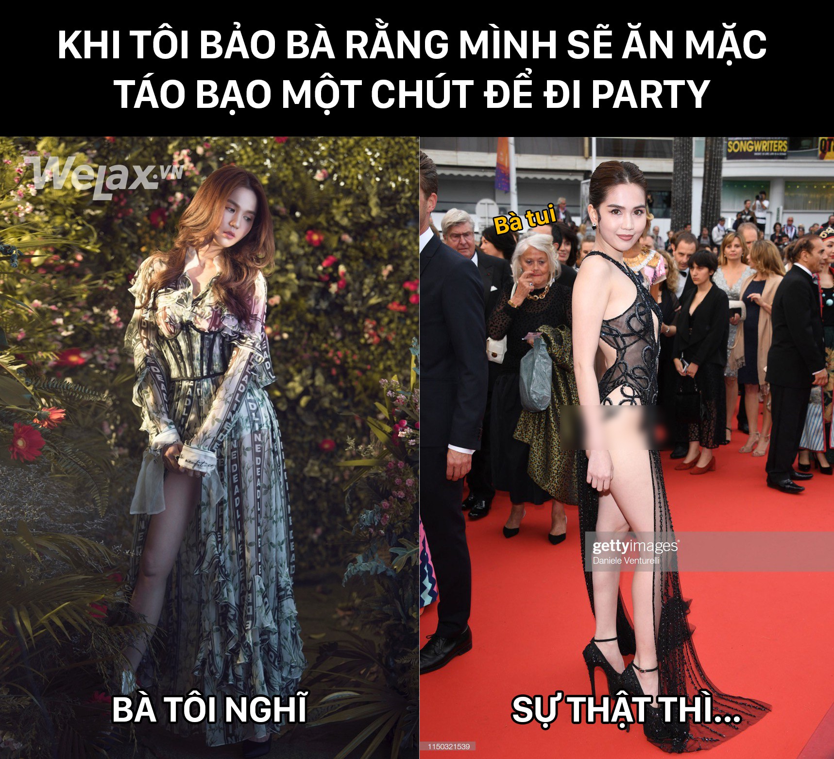 Ngọc Trinh và bộ cánh nhân trần đánh sập LHP Cannes, biểu cảm của bô lão xung quanh được dân mạng tặng ngay 1 vạn 8 ngàn ảnh chế!-2