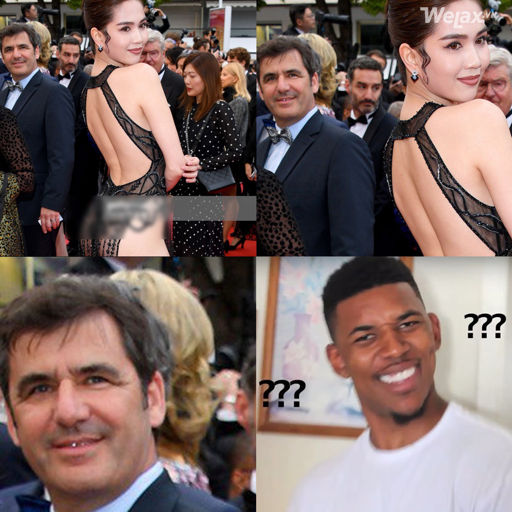 Ngọc Trinh và bộ cánh nhân trần đánh sập LHP Cannes, biểu cảm của bô lão xung quanh được dân mạng tặng ngay 1 vạn 8 ngàn ảnh chế!-9