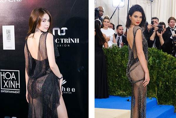 Dân mạng phát hiện Ngọc Trinh tạo dáng, mặc váy giống hệt Kendall Jenner-5