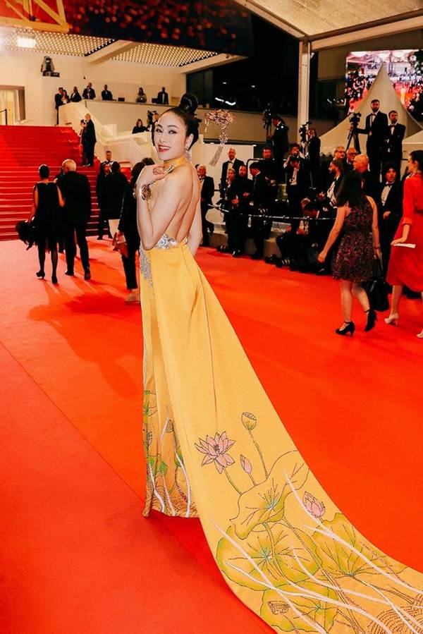 Sau Ngọc Trinh, thêm người đẹp Việt khoe lưng trần quyến rũ trên thảm đỏ Cannes-1