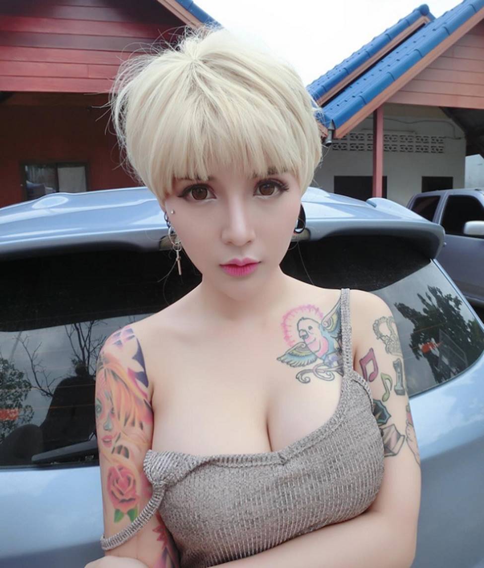 3 kiều nữ xăm Thái Lan: Mặt xinh như búp bê, da dính mực vẫn đẹp nuột nà-9