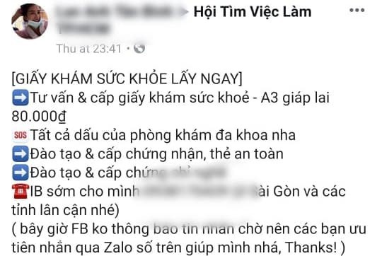 Cận cảnh quy trình mua bán giấy khám sức khỏe siêu tốc qua mạng-2