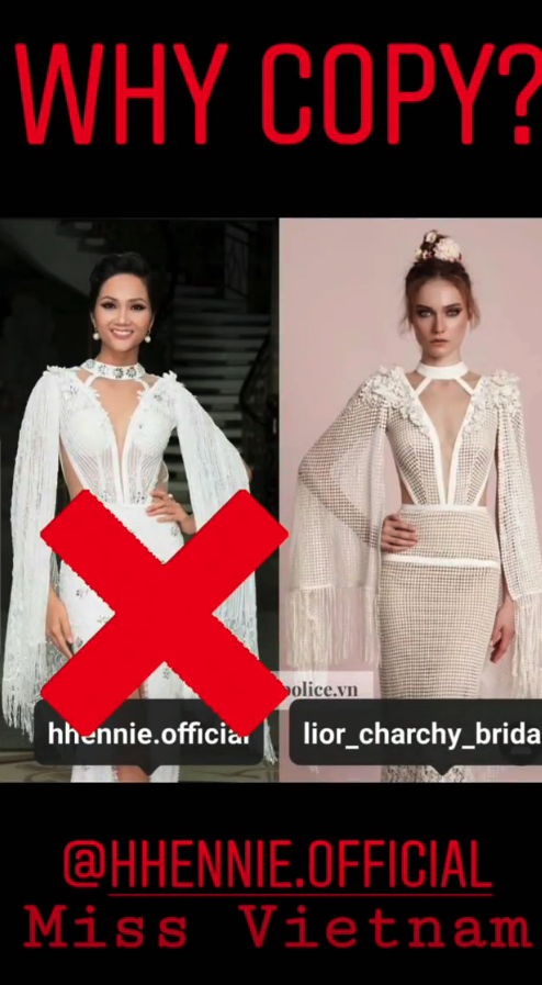 Thương hiệu váy cưới nước ngoài tố NTK Việt đạo nhái, nhưng tội nhất là HHen Niê khi bị lôi vào lùm xùm này-1