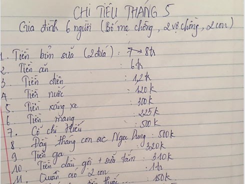 Than trời vì làm ít tiêu nhiều, mẹ 2 con bị chị em tuýt còi khi nhìn khoản tiêu hoang cho 