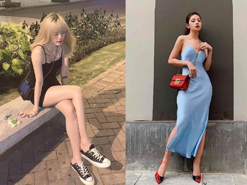 Khoe street style gợi cảm với đầm hai dây, Chi Pu - Thiều Bảo Trâm khiến fan 'xịt máu mũi'