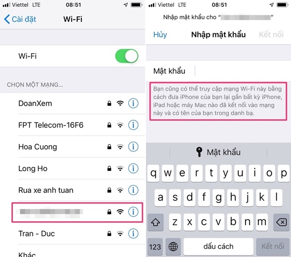Cách chia sẻ mật khẩu Wi-Fi giữa iPhone, iPad không làm lộ password-5
